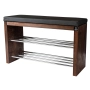 Regał Szafka Na Buty Orzech Z Siedziskiem Kolory  Drewno Lite RBS-12 Rozmiary od 50 cm do 120 cm