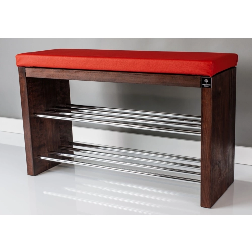 Regał Szafka Na Buty Orzech Z Siedziskiem Kolory  Drewno Lite RBS-12 Rozmiary od 50 cm do 120 cm