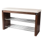 Regał Szafka Na Buty Orzech Z Siedziskiem Kolory  Drewno Lite RBS-12 Rozmiary od 50 cm do 120 cm