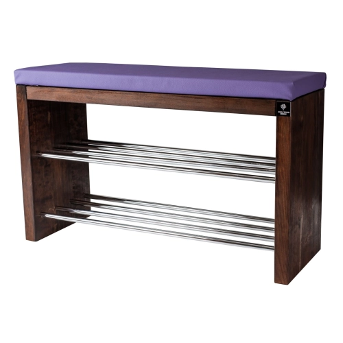 Regał Szafka Na Buty Orzech Z Siedziskiem Kolory  Drewno Lite RBS-12 Rozmiary od 50 cm do 120 cm