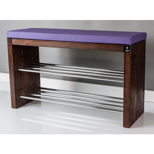 Regał Szafka Na Buty Orzech Z Siedziskiem Kolory  Drewno Lite RBS-12 Rozmiary od 50 cm do 120 cm