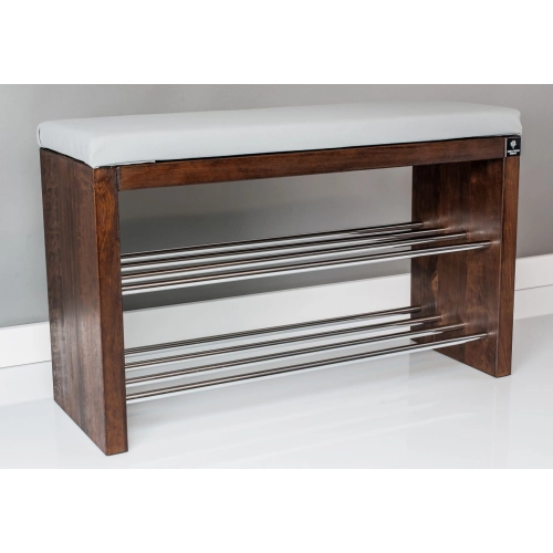 Regał Szafka Na Buty Orzech Z Siedziskiem Kolory  Drewno Lite RBS-12 Rozmiary od 50 cm do 120 cm