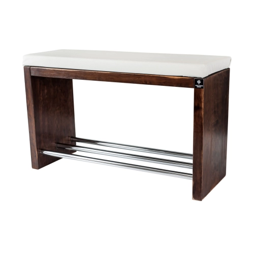 Regał Szafka Na Buty Orzech Przecierany Z Siedziskiem Kolory Drewno Lite RBS-13 Rozmiary od 50 cm do 120 cm