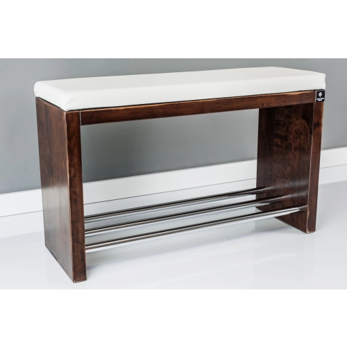 Regał Szafka Na Buty Orzech Przecierany Z Siedziskiem Kolory Drewno Lite RBS-13 Rozmiary od 50 cm do 120 cm