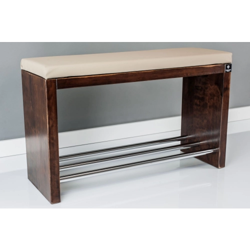 Regał Szafka Na Buty Orzech Przecierany Z Siedziskiem Kolory Drewno Lite RBS-13 Rozmiary od 50 cm do 120 cm