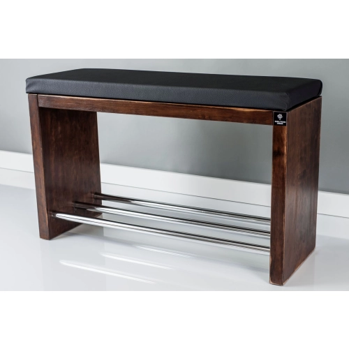 Regał Szafka Na Buty Orzech Przecierany Z Siedziskiem Kolory Drewno Lite RBS-13 Rozmiary od 50 cm do 120 cm