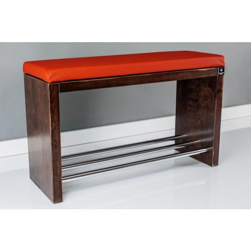 Regał Szafka Na Buty Orzech Przecierany Z Siedziskiem Kolory Drewno Lite RBS-13 Rozmiary od 50 cm do 120 cm