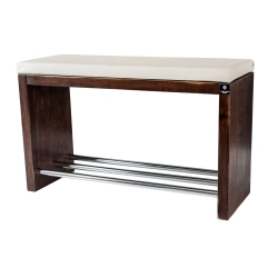 Regał Szafka Na Buty Orzech Przecierany Z Siedziskiem Kolory Drewno Lite RBS-13 Rozmiary od 50 cm do 120 cm