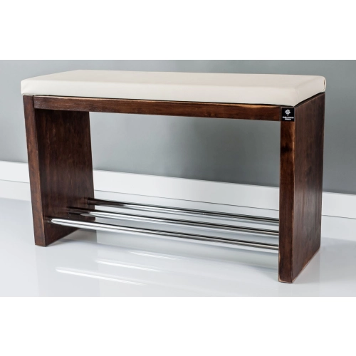 Regał Szafka Na Buty Orzech Przecierany Z Siedziskiem Kolory Drewno Lite RBS-13 Rozmiary od 50 cm do 120 cm