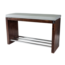 Regał Szafka Na Buty Orzech Przecierany Z Siedziskiem Kolory Drewno Lite RBS-13 Rozmiary od 50 cm do 120 cm