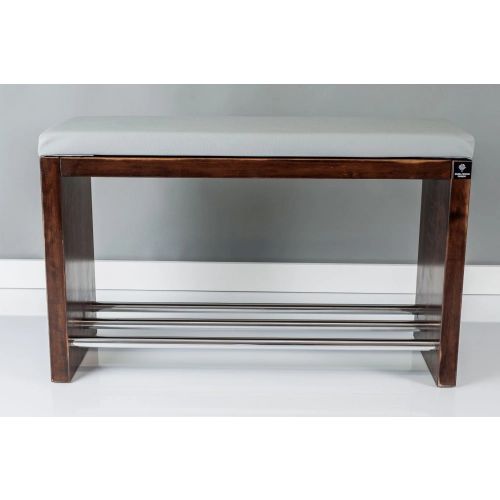 Regał Szafka Na Buty Orzech Przecierany Z Siedziskiem Kolory Drewno Lite RBS-13 Rozmiary od 50 cm do 120 cm