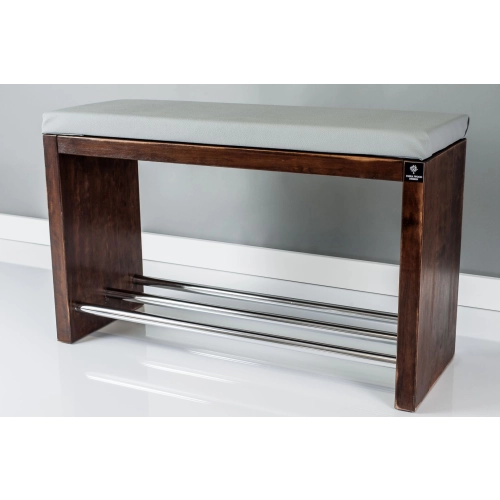 Regał Szafka Na Buty Orzech Przecierany Z Siedziskiem Kolory Drewno Lite RBS-13 Rozmiary od 50 cm do 120 cm