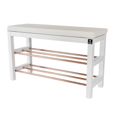 Regał Szafka Na Biały Z Siedziskiem Kolory Drewno Lite RBS-27 Rozmiary od 50 cm do 120 cm