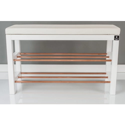 Regał Szafka Na Biały Z Siedziskiem Kolory Drewno Lite RBS-27 Rozmiary od 50 cm do 120 cm