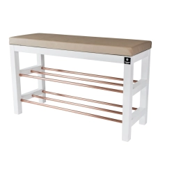 Regał Szafka Na Biały Z Siedziskiem Kolory Drewno Lite RBS-27 Rozmiary od 50 cm do 120 cm