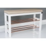 Regał Szafka Na Biały Z Siedziskiem Kolory Drewno Lite RBS-27 Rozmiary od 50 cm do 120 cm