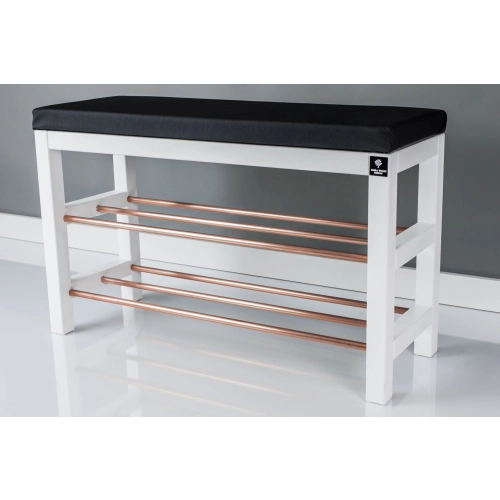 Regał Szafka Na Biały Z Siedziskiem Kolory Drewno Lite RBS-27 Rozmiary od 50 cm do 120 cm