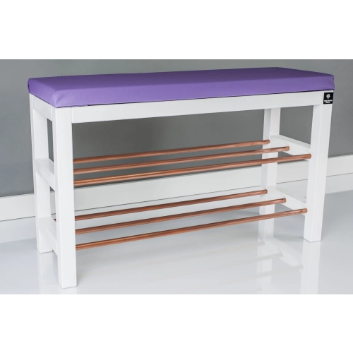 Regał Szafka Na Biały Z Siedziskiem Kolory Drewno Lite RBS-27 Rozmiary od 50 cm do 120 cm