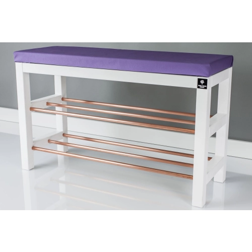 Regał Szafka Na Biały Z Siedziskiem Kolory Drewno Lite RBS-27 Rozmiary od 50 cm do 120 cm