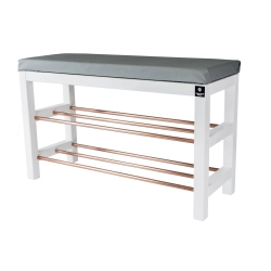 Regał Szafka Na Biały Z Siedziskiem Kolory Drewno Lite RBS-27 Rozmiary od 50 cm do 120 cm