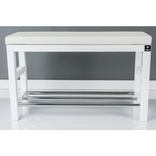 Regał Szafka Na Buty Biały Z Siedziskiem Kolory Drewno Lite RBS-15 Rozmiary od 50 cm do 120 cm