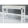 Regał Szafka Na Buty Biały Z Siedziskiem Kolory Drewno Lite RBS-15 Rozmiary od 50 cm do 120 cm
