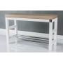 Regał Szafka Na Buty Biały Z Siedziskiem Kolory Drewno Lite RBS-15 Rozmiary od 50 cm do 120 cm