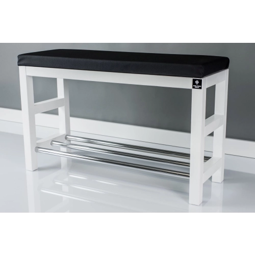 Regał Szafka Na Buty Biały Z Siedziskiem Kolory Drewno Lite RBS-15 Rozmiary od 50 cm do 120 cm