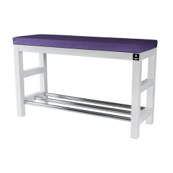 Regał Szafka Na Buty Biały Z Siedziskiem Kolory Drewno Lite RBS-15 Rozmiary od 50 cm do 120 cm