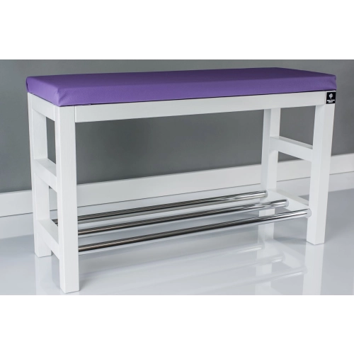 Regał Szafka Na Buty Biały Z Siedziskiem Kolory Drewno Lite RBS-15 Rozmiary od 50 cm do 120 cm