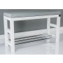 Regał Szafka Na Buty Biały Z Siedziskiem Kolory Drewno Lite RBS-15 Rozmiary od 50 cm do 120 cm