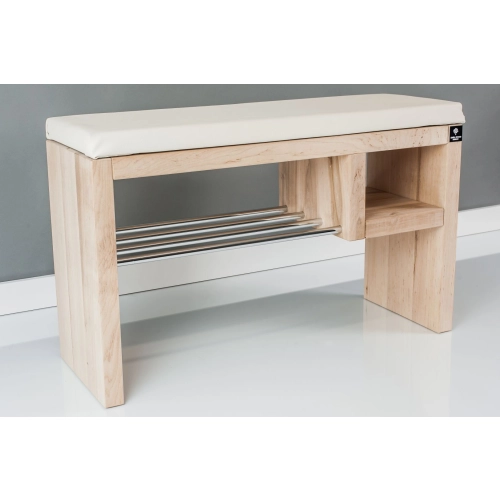 Regał Szafka Na Buty Naturalny Z Siedziskiem Kolory Drewno Lite RBS-20 Rozmiary od 50 cm  do 120 cm