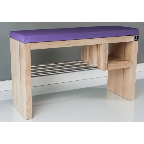 Regał Szafka Na Buty Naturalny Z Siedziskiem Kolory Drewno Lite RBS-20 Rozmiary od 50 cm  do 120 cm