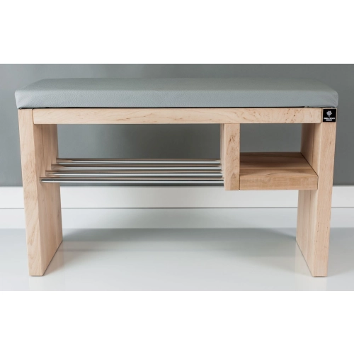 Regał Szafka Na Buty Naturalny Z Siedziskiem Kolory Drewno Lite RBS-20 Rozmiary od 50 cm  do 120 cm