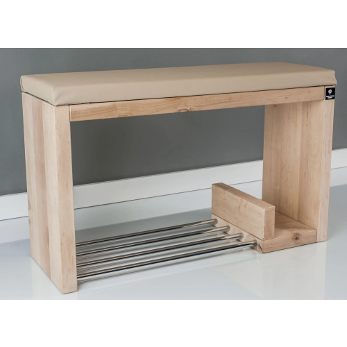 Regał Szafka Na Buty Naturalny Z Siedziskiem Kolory Drewno Lite RBS-21 Rozmiary od 50 cm do 120 cm