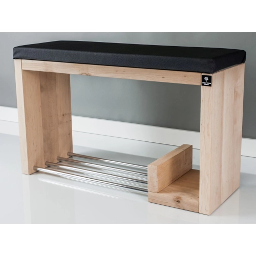 Regał Szafka Na Buty Naturalny Z Siedziskiem Kolory Drewno Lite RBS-21 Rozmiary od 50 cm do 120 cm