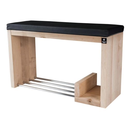 Regał Szafka Na Buty Naturalny Z Siedziskiem Kolory Drewno Lite RBS-21 Rozmiary od 50 cm do 120 cm