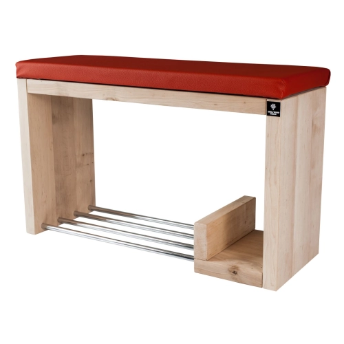 Regał Szafka Na Buty Naturalny Z Siedziskiem Kolory Drewno Lite RBS-21 Rozmiary od 50 cm do 120 cm