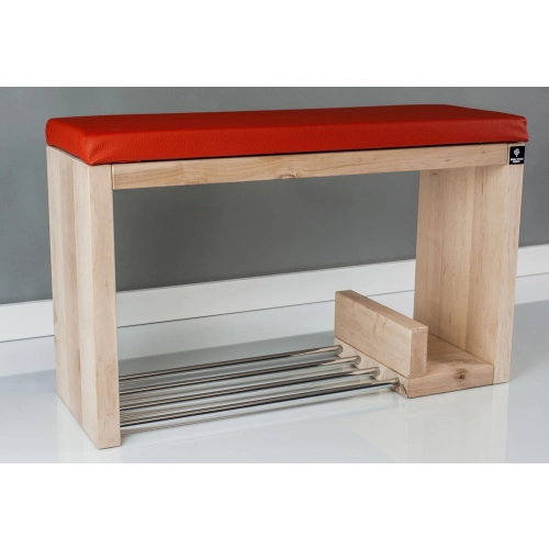 Regał Szafka Na Buty Naturalny Z Siedziskiem Kolory Drewno Lite RBS-21 Rozmiary od 50 cm do 120 cm