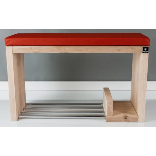 Regał Szafka Na Buty Naturalny Z Siedziskiem Kolory Drewno Lite RBS-21 Rozmiary od 50 cm do 120 cm