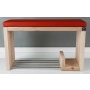 Regał Szafka Na Buty Naturalny Z Siedziskiem Kolory Drewno Lite RBS-21 Rozmiary od 50 cm do 120 cm