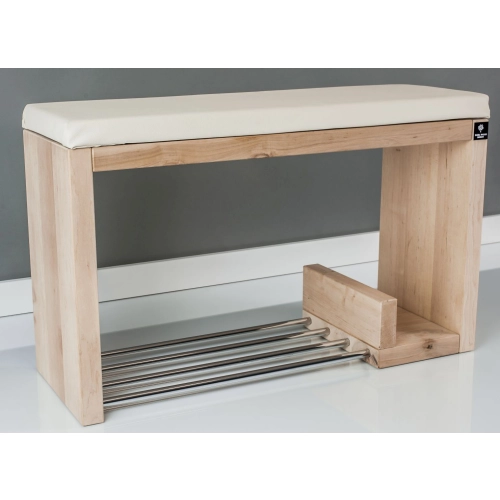 Regał Szafka Na Buty Naturalny Z Siedziskiem Kolory Drewno Lite RBS-21 Rozmiary od 50 cm do 120 cm