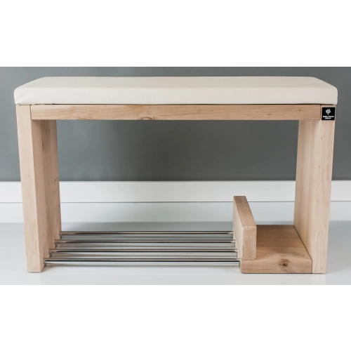 Regał Szafka Na Buty Naturalny Z Siedziskiem Kolory Drewno Lite RBS-21 Rozmiary od 50 cm do 120 cm