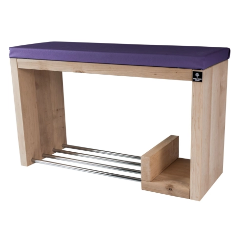 Regał Szafka Na Buty Naturalny Z Siedziskiem Kolory Drewno Lite RBS-21 Rozmiary od 50 cm do 120 cm