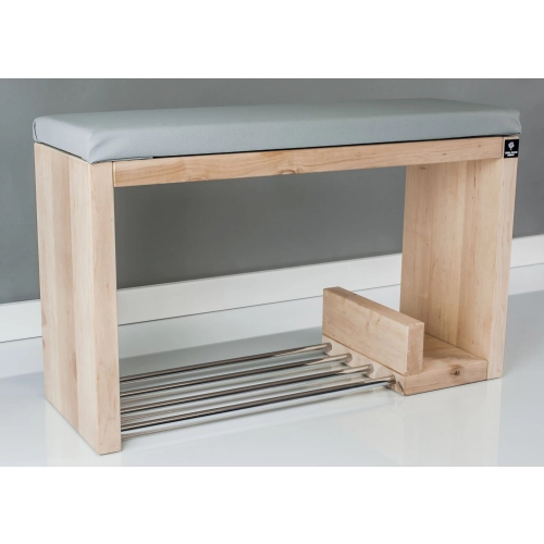 Regał Szafka Na Buty Naturalny Z Siedziskiem Kolory Drewno Lite RBS-21 Rozmiary od 50 cm do 120 cm