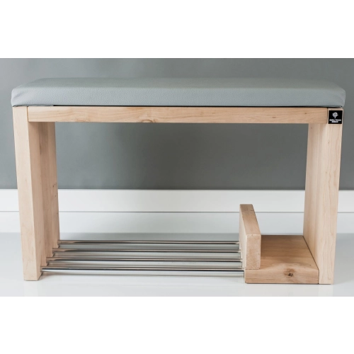 Regał Szafka Na Buty Naturalny Z Siedziskiem Kolory Drewno Lite RBS-21 Rozmiary od 50 cm do 120 cm