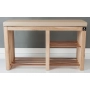 Regał Szafka Na Buty Naturalny Z Siedziskiem Kolory Drewno Lite RBS-22 Rozmiary od 50 cm do 120 cm