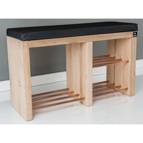 Regał Szafka Na Buty Naturalny Z Siedziskiem Kolory Drewno Lite RBS-22 Rozmiary od 50 cm do 120 cm