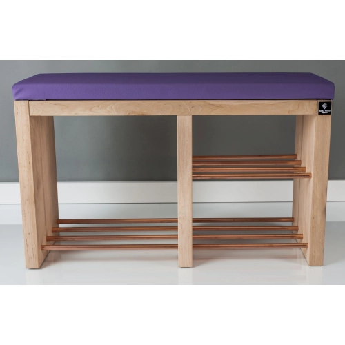 Regał Szafka Na Buty Naturalny Z Siedziskiem Kolory Drewno Lite RBS-22 Rozmiary od 50 cm do 120 cm