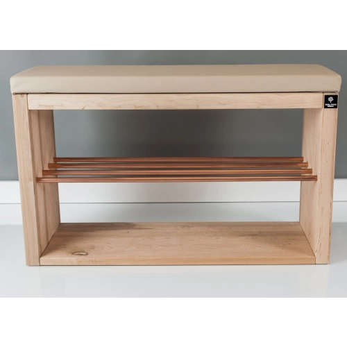 Regał Szafka Na Buty Naturalny Z Siedziskiem Kolory Drewno Lite RBS-24 Rozmiary 50 cm do 120